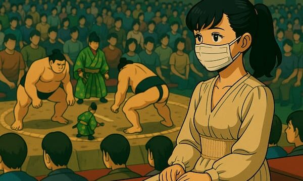 タニマチのお嬢さんのイラスト