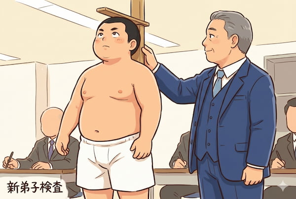 新弟子検査のイラスト