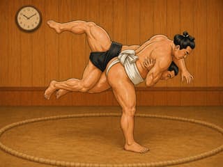 二丁投げのイラスト