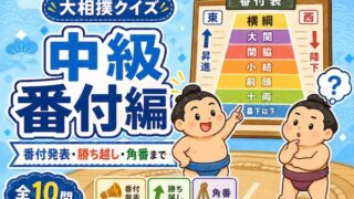 大相撲クイズ中級番付編のイメージイラスト
