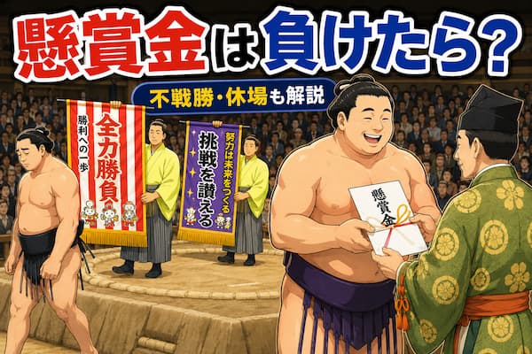 懸賞金はまけたらどうなるのかをイメージしたイラスト