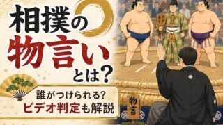 物言いのイメージイラスト