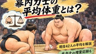 幕内力士の体重を表現したイメージイラスト