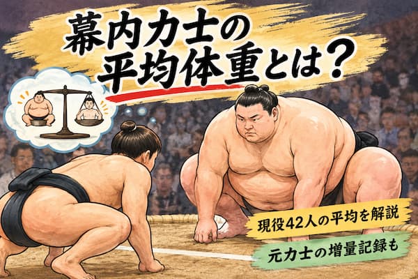 幕内力士の体重を表現したイメージイラスト