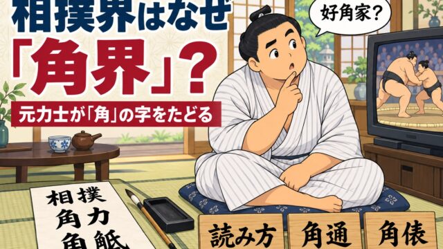 なぜ相撲界を「角界」と呼ぶ？好角家の意味と角力の由来を元力士が解説