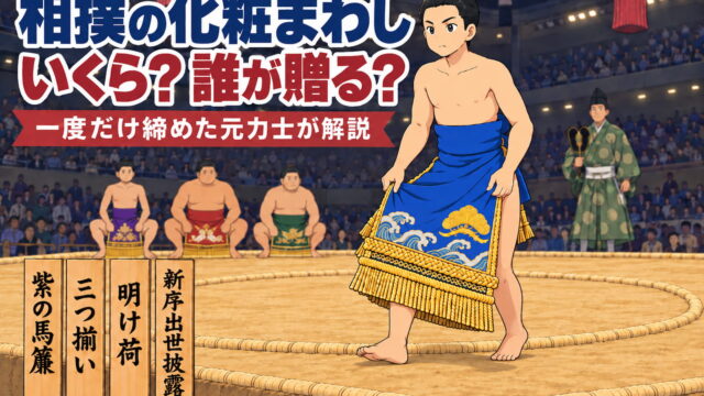 相撲の化粧まわしはいくら？誰が贈るのかを一度だけ締めた元力士が解説