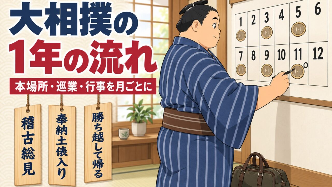 大相撲の年間スケジュール｜1月〜12月の本場所と行事の流れ