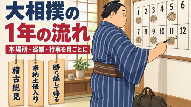 大相撲の年間スケジュール｜1月〜12月の本場所と行事の流れ