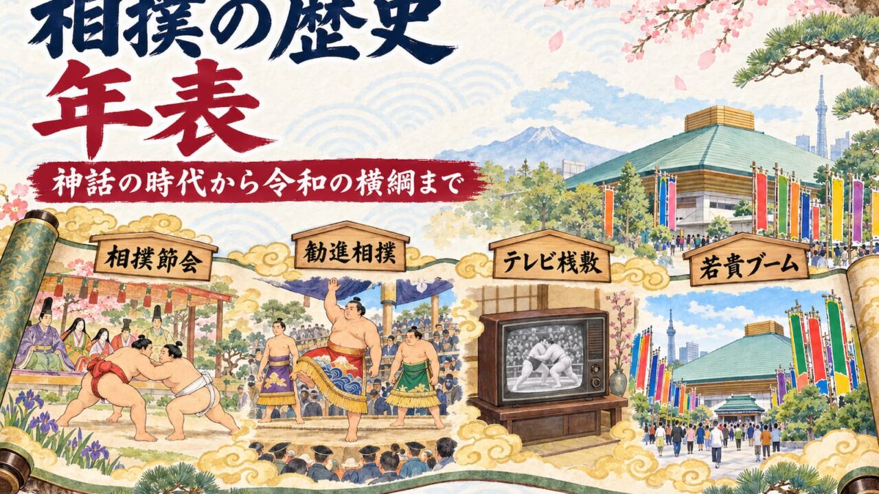 相撲の歴史年表｜起源から若貴ブーム・令和の横綱まで元力士が解説