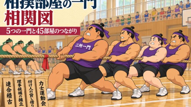 相撲部屋の一門相関図と一門一覧【2026年】5つの一門を元力士が解説