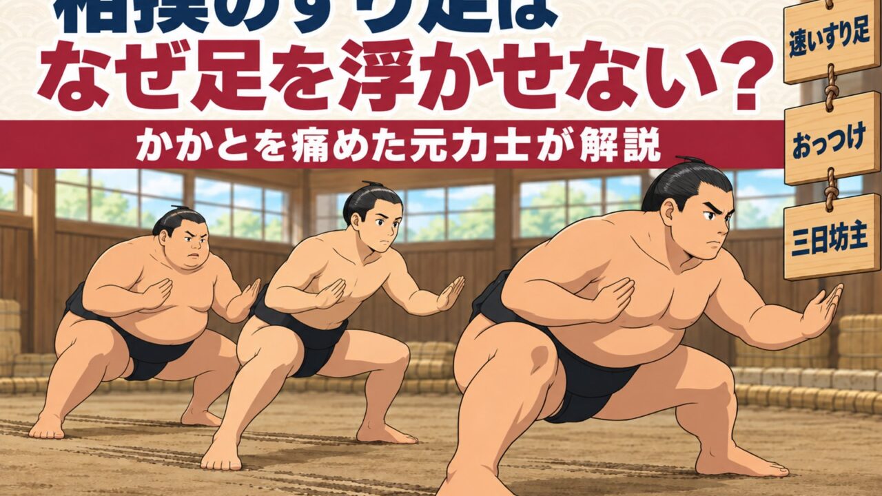 相撲のすり足はなぜ足を浮かせない？やり方と効果を元力士が解説