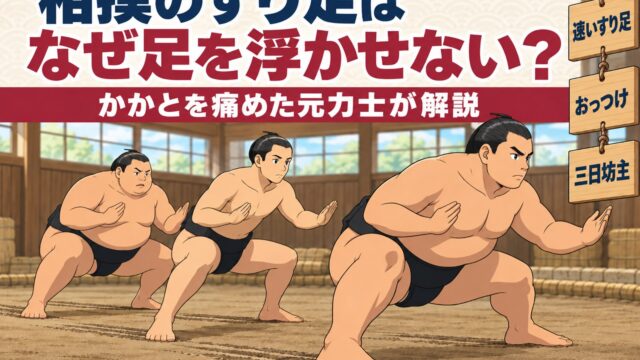相撲のすり足はなぜ足を浮かせない？やり方と効果を元力士が解説