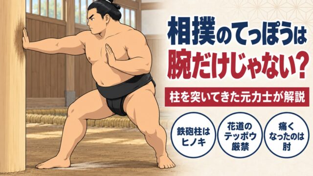 相撲のてっぽう（鉄砲）は腕だけじゃない？やり方と効果を元力士が解説